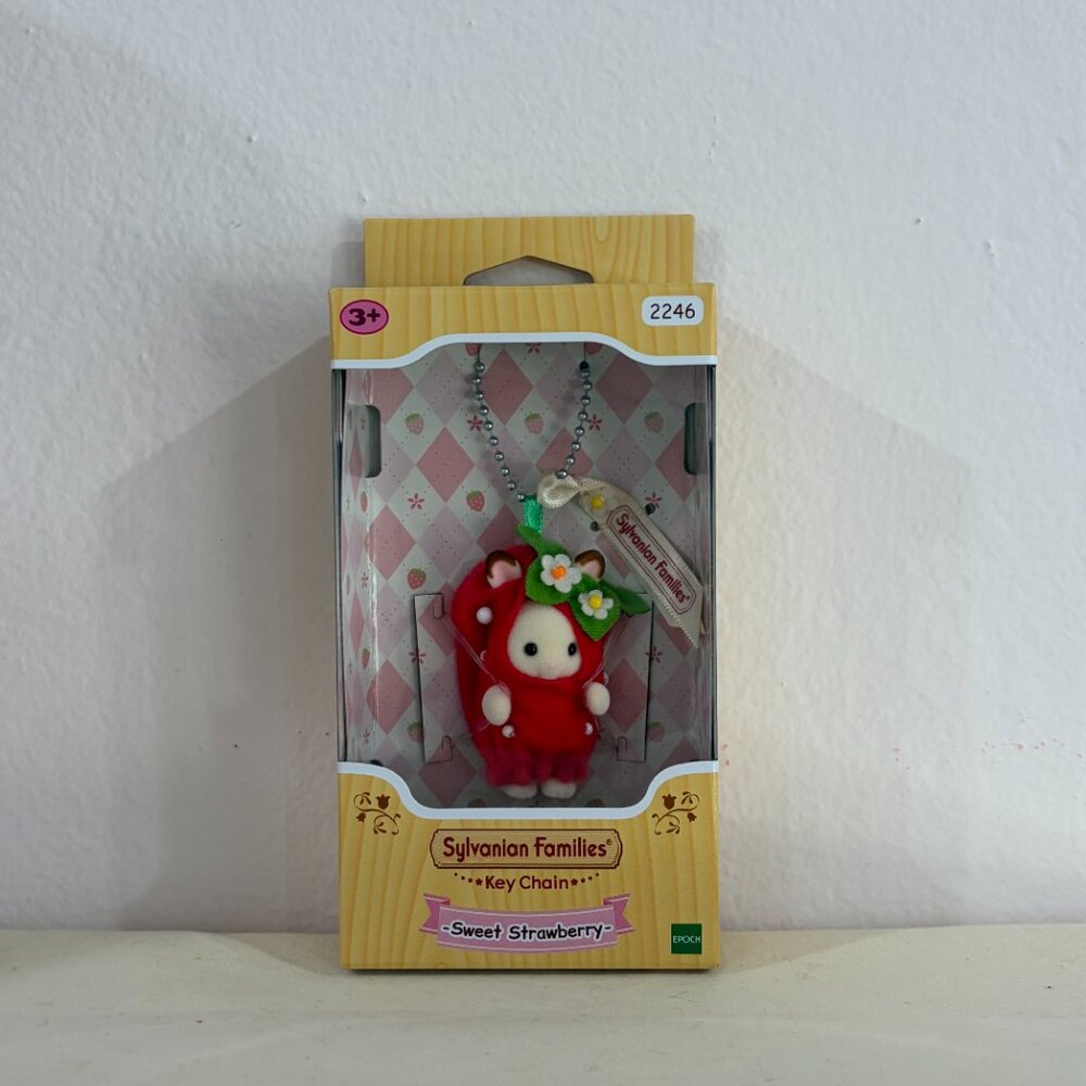 Sylvanian Families Sweet Strawberry Keychain Chocolate Rabbit Calico Critters